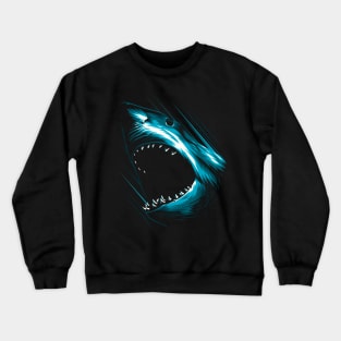 Great Shark White Crewneck Sweatshirt